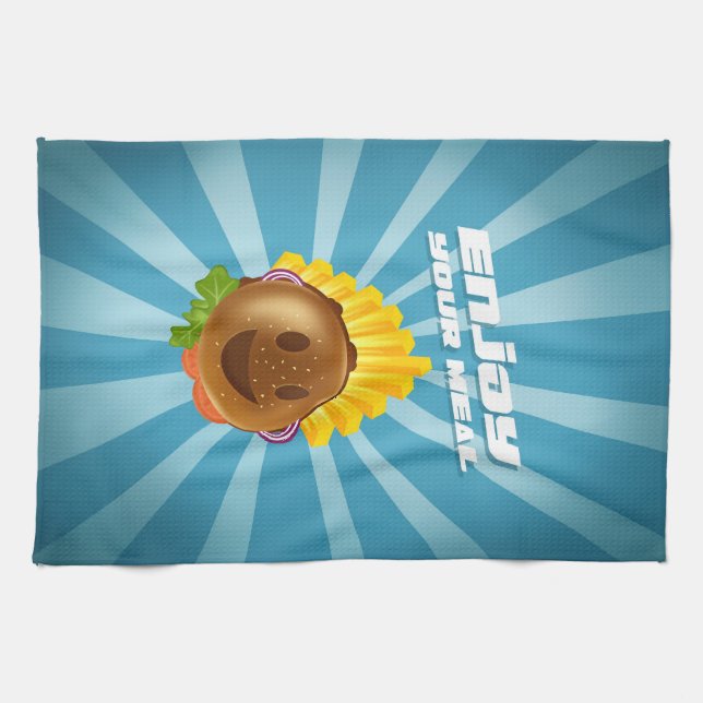 Gefärbtes Burger-Motiv-Streichholz Geschirrtuch (Horizontal)