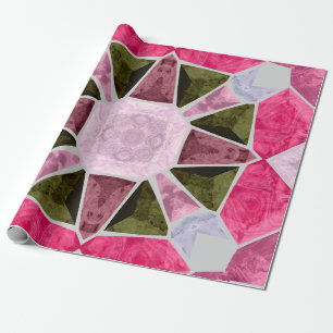 gefärbtes Glasmosaik, nahtloser Hintergrundquadrat Geschenkpapier