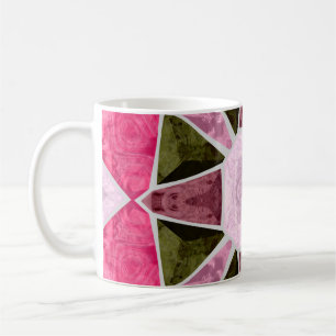gefärbtes Glasmosaik, nahtloser Hintergrundquadrat Kaffeetasse
