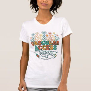 Gefäßzugangsteam Florales Medizin-Shirt-Design_1 T-Shirt