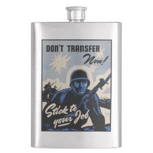 Gefechtsfeldangriff amerikanischer Krieger Flachmann