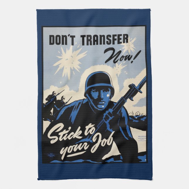 Gefechtsfeldangriff amerikanischer Krieger Geschirrtuch (Vertikal)