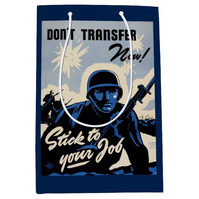 Gefechtsfeldangriff amerikanischer Krieger Mittlere Geschenktüte (Vorderseite)