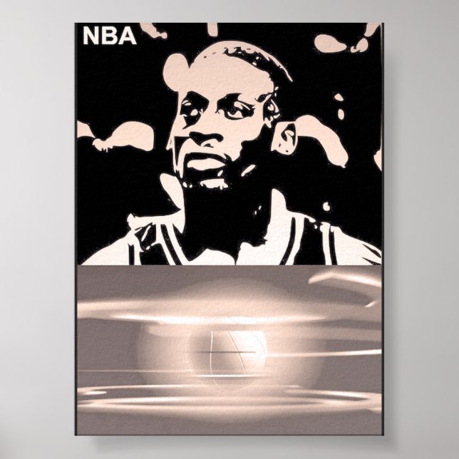 gefeierte Spielersilhouette  Poster (Vorne)