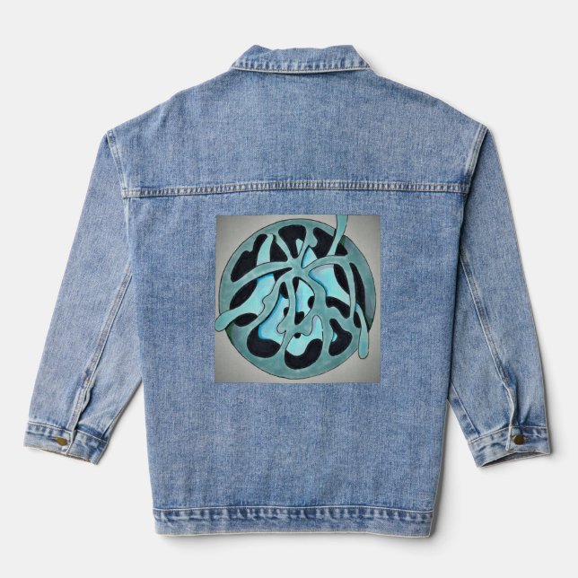 gefesseltes Design Jeansjacke (Rückseite)