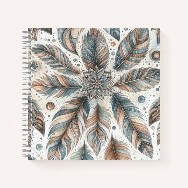 Gefiederte Blume Notizbuch (Vorderseite)