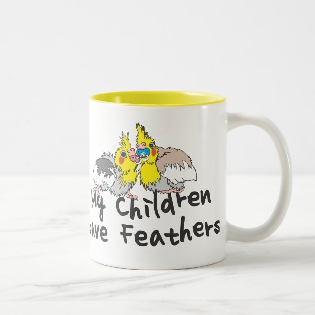 Gefiederte KinderTasse Zweifarbige Tasse (Rechts)