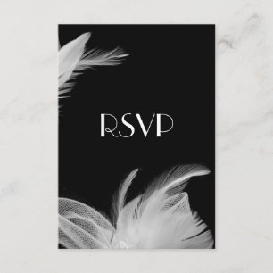 Gefiederte RSVP der 1920er Jahre mit Menü Karte