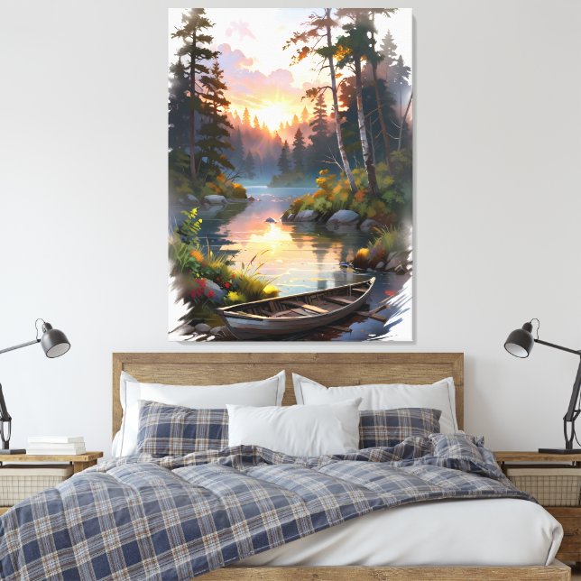 Gefiederte Ruhe Leinwanddruck (Insitu (Schlafzimmer))