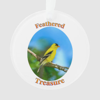 Gefiederter Schatz - Amerikanischer Goldfink-Schmu Ornament
