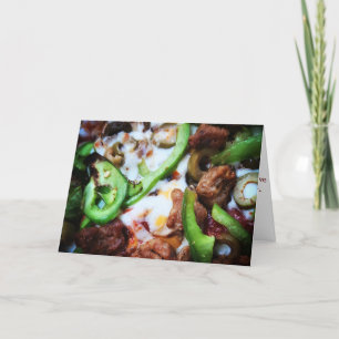 "Gefilterte Supreme Pizza" - Wohlfühlkarte Karte