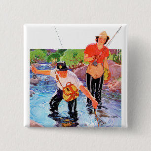 Geflecht eines Fisches durch R.J. Cavaliere Button