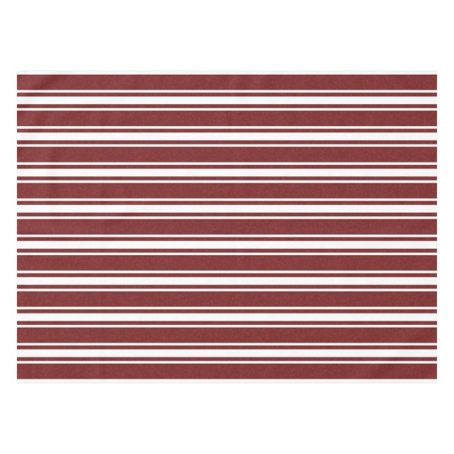 Gefleckte doppelte gestreifte Cranberry Tischdecke (Vorderseite (Horizontal))