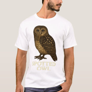Gefleckte Eulen T-Shirt: Bedrohte Vogelart Tee
