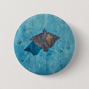 Gefleckter Adlerrochen - Ozean Button