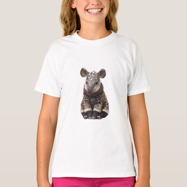 Gefleckter Pullover Tapir Kinder (Vorderseite)