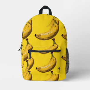 Geflecktes Bananenmuster Bedruckter Rucksack