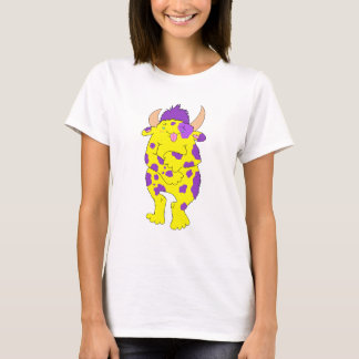 Geflecktes Fuzzy-Monster-Frauen-Shirt T-Shirt