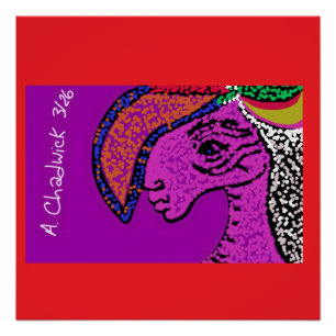 Geflecktes Perl-Pferd Poster