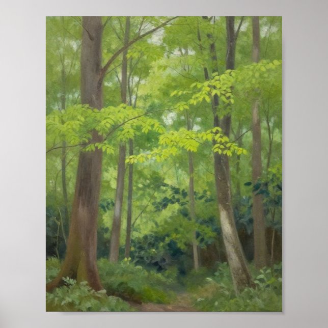Geflecktes Sonnenlicht, das durch den Sommer-Cano  Poster (Vorne)