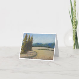 Geflochtene Blankenkartensommerfelder und Feuerbäu Dankeskarte