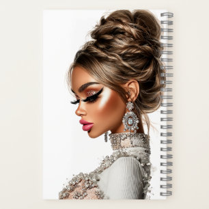 Geflochtene Eleganz Glam Girl Spiralblock Notizbuch