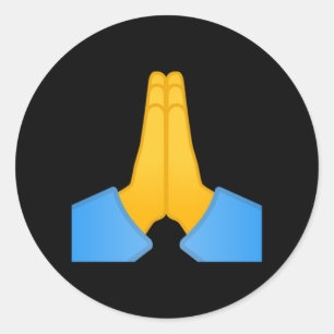 Geflochtene Hände Emoji Runder Aufkleber