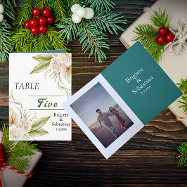 Geflochtene Pampas-Hochzeitstil-Tischnummer Einladung