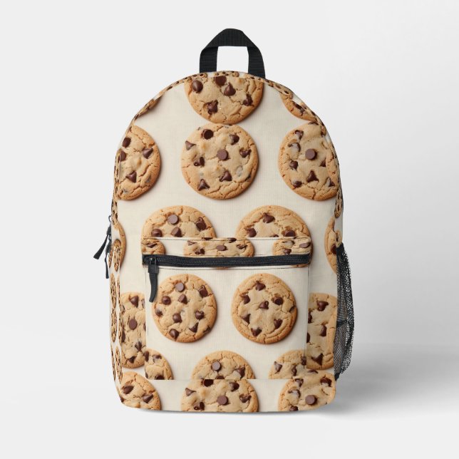 Geflochtene Schokolade Chip Cookie Muster Bedruckter Rucksack (Vorderseite)