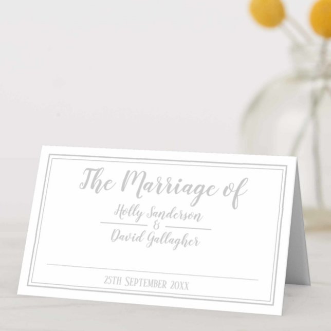 Geflochtener zweiseitiger Hochzeitstag Platzkarte (Von Creator hochgeladen)