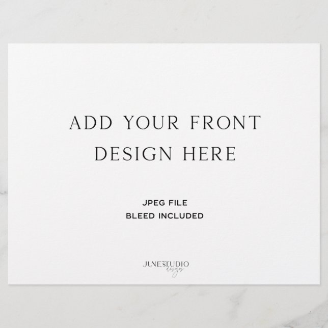 Geflochtenes Hochzeitsprogramm 8.5x11" (Vorne)