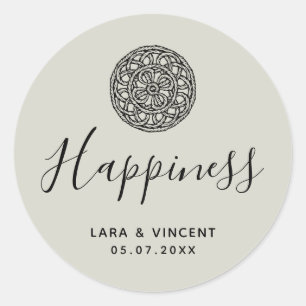 Geflochtenes Muster im keltischen Stil Danke Runder Aufkleber