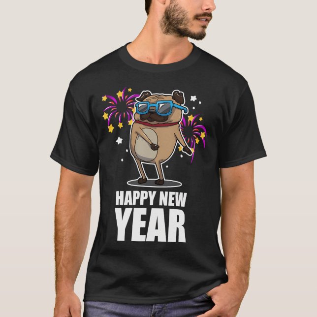 geflossener Mops T-Shirt (Vorderseite)