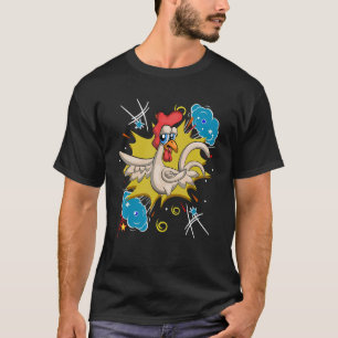 Geflügel Farm Tier Pop Huhn T-Shirt