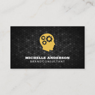 Geflügel   Geometrischer schwarzer Hintergrund Visitenkarte