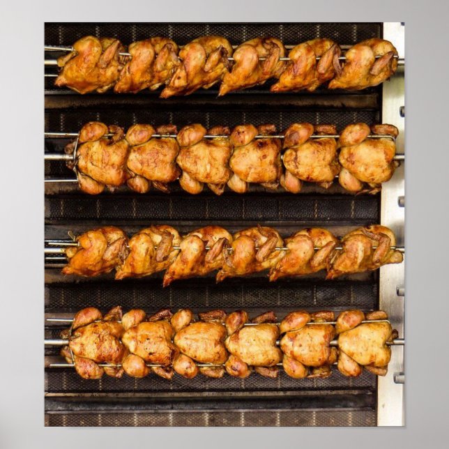 Geflügel Grill Küchen Poster (Vorne)