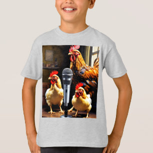 Geflügel in Session – Hühner mit Mikrofon und Aufn T-Shirt