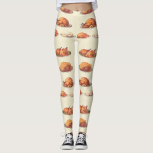 Geflügel: Rosthühner, Roastgänse, Rost, Türkei Leggings