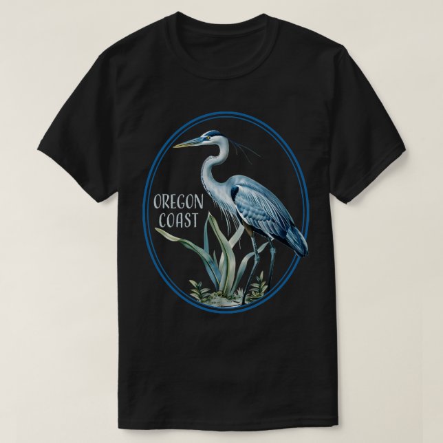 Geflügel Vögel beobachten Heronvögel Große Oregon T-Shirt (Design vorne)