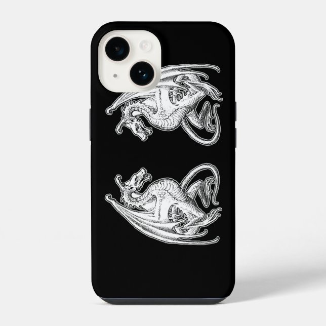 Geflügelte Drachen iPhone Hülle (Rückseite)