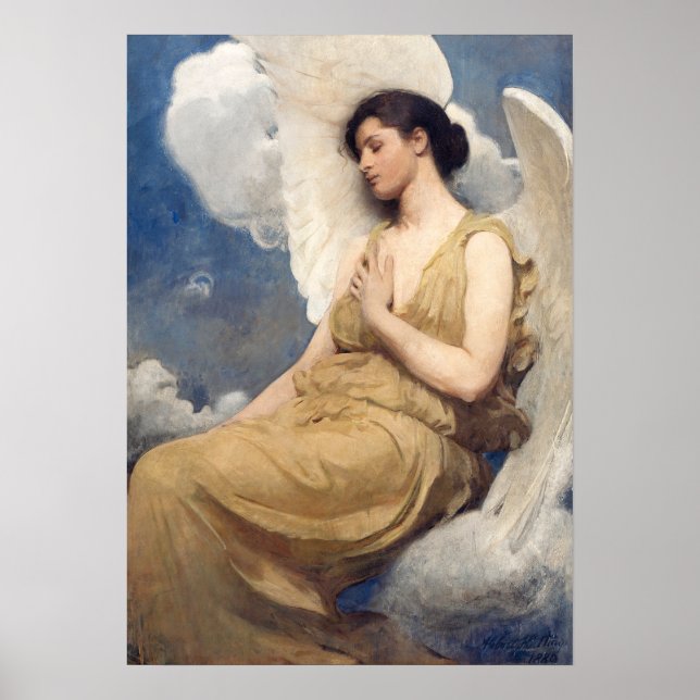 Geflügelte Figur (1889) Poster (Vorne)