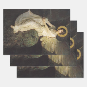 Geflügelte Figur auf einem Felsen sitzend von Abbo Geschenkpapier Set