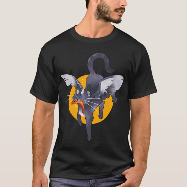 Geflügelte Katze T-Shirt (Vorderseite)