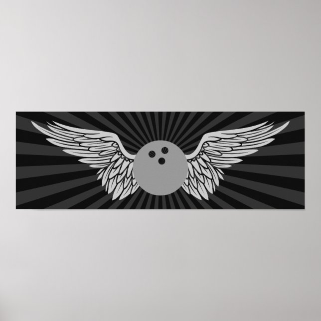 geflügelter Bowling Poster (Vorne)