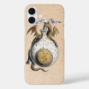Geflügelter Drache Schmelztiegel Vintage iPhone 16 Plus Hülle
