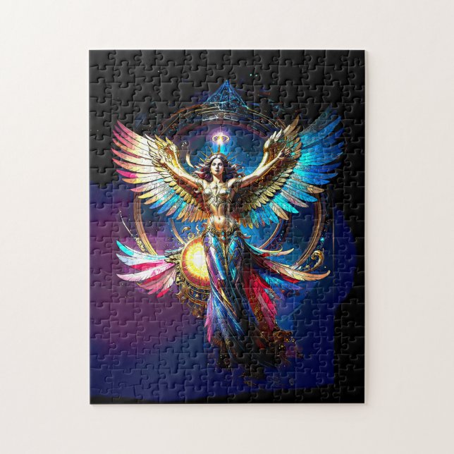 Geflügelter Engel der Freiheit Fantasy Inspirieren Puzzle (Vertikal)