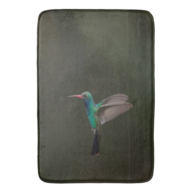 Geflügelter Hummingbird Badematte (Vorderseite Vertikal)