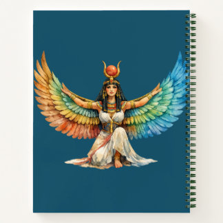 Geflügeltes ägyptisches Göttinnen-Mythologie-inspi Notizbuch