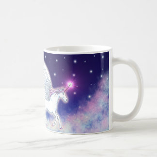 Geflügeltes Einhorn mit Sternen Kaffeetasse