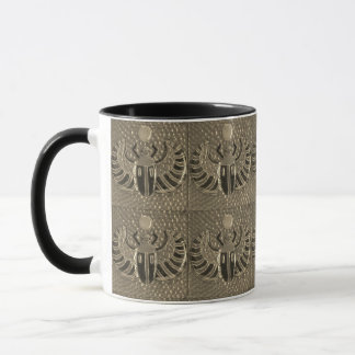 Geflügeltes Skarabäus-Kachel-Muster-Tasse Tasse